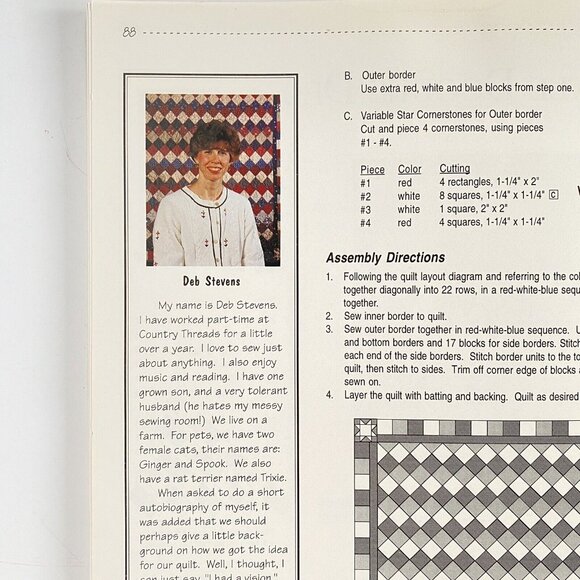 1996 Country Threads Quilt Book Use It Up Wear It Out Make It Do or Do Without - Picture 5 of 6